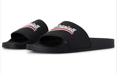 (W) 巴黎世家黑色泳池凉拖鞋 776814W1S801096 Lookbook (W) 巴黎世家黑色泳池凉拖鞋 776814W1S801096