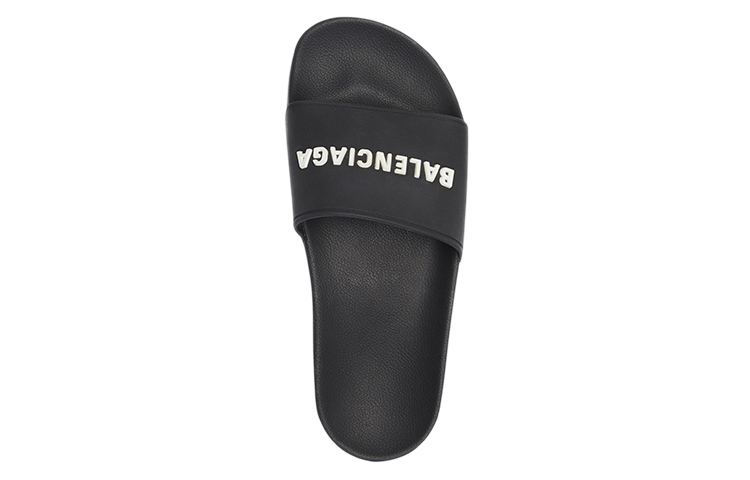 Shop 女士用 Balenciaga 黑色泳池拖鞋 565547-W1S80-1006
