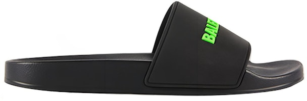 (W) Balenciaga Selipar Pool 'Hitam Fluo Hijau' 565547-W1S81-1030 Order (W) Balenciaga Selipar Pool 'Hitam Fluo Hijau' 565547-W1S81-1030