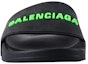 Shop (W) Balenciaga Selipar Pool 'Hitam Fluo Hijau' 565547-W1S81-1030