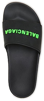 (Women) Balenciaga Pool Slides 'Black Fluo Green' 565547-W1S81-1030 Purchase (Women) Balenciaga Pool Slides 'Black Fluo Green' 565547-W1S81-1030