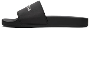 (Women) Balenciaga Pool Slides 'Black Silver Chrome' 565547-W1S8C-1081 (Women) Balenciaga Pool Slides 'Black Silver Chrome' 565547-W1S8C-1081