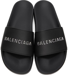 (W) 巴黎世家黑银色泳池拖鞋 565547-W1S8C-1081 Purchase (W) 巴黎世家黑银色泳池拖鞋 565547-W1S8C-1081