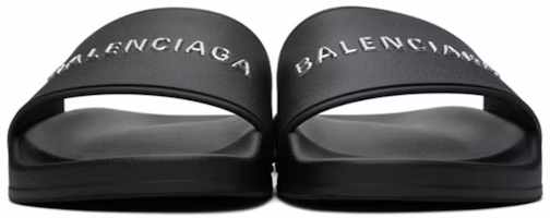 (女款)Balenciaga 黑銀色鍍鉻游泳拖鞋 565547-W1S8C-1081 Details for (女款)Balenciaga 黑銀色鍍鉻游泳拖鞋 565547-W1S8C-1081