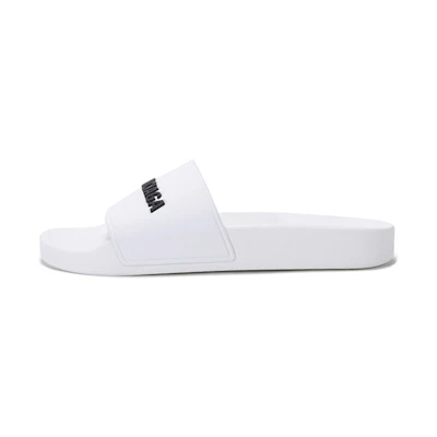 (W) Balenciaga Pool Slides 'White Black'