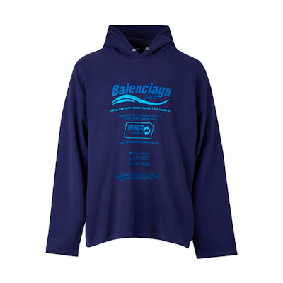 (Women) Balenciaga Purple Hoodie with Letter Logo Print. 661711TKVF93866