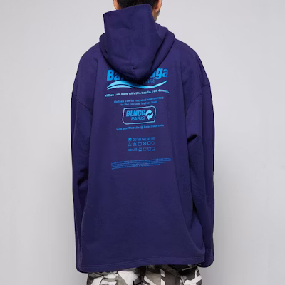 (W) 巴黎世家紫色连帽衫字母徽标印花. 661711TKVF93866 Purchase (W) 巴黎世家紫色连帽衫字母徽标印花. 661711TKVF93866