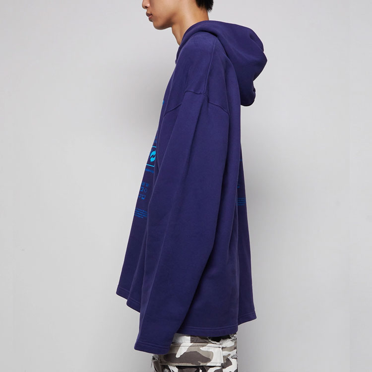 Details for (W) 巴黎世家紫色连帽衫字母徽标印花. 661711TKVF93866