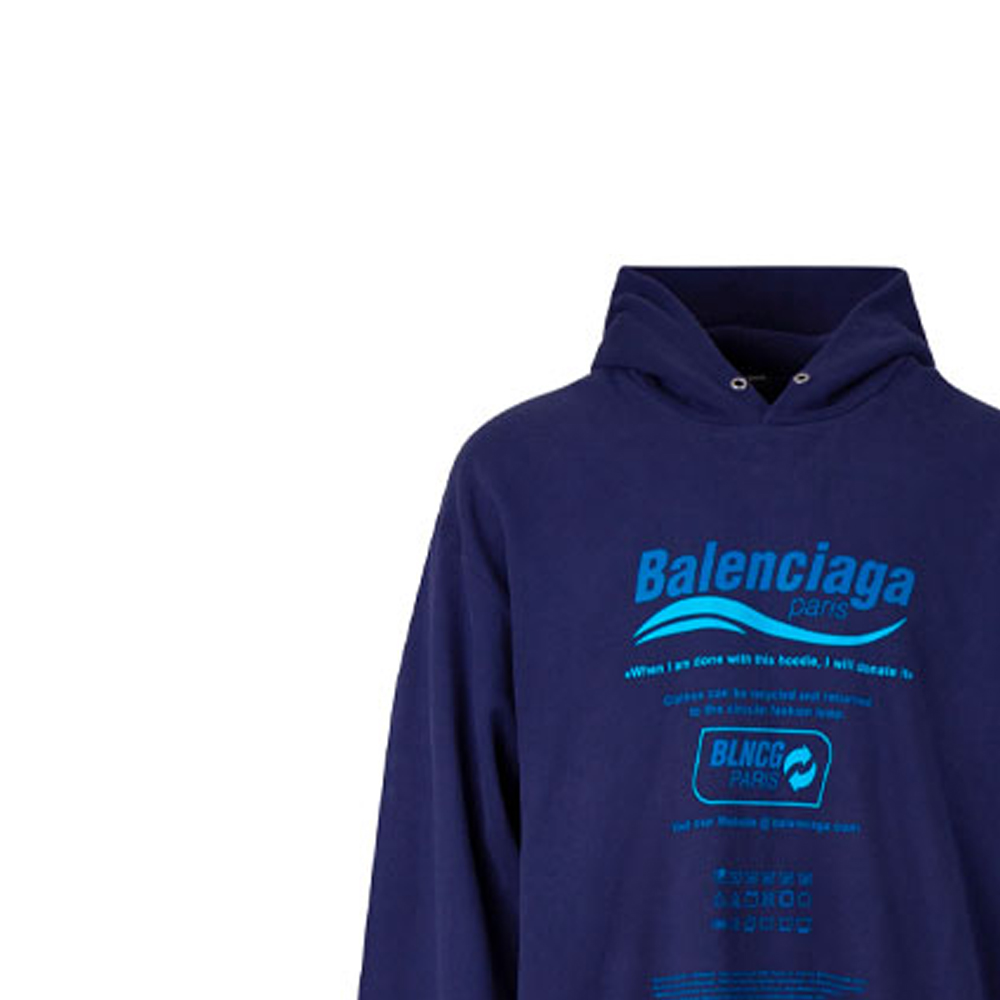 Sizing (W) 巴黎世家紫色连帽衫字母徽标印花. 661711TKVF93866