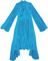 (Women) Balenciaga Red Carpet SS22 Blue Pleated Midi Long-Sleeve Dress . 698665TGO084477 (Women) Balenciaga Red Carpet SS22 Blue Pleated Midi Long-Sleeve Dress . 698665TGO084477