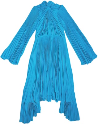 (W) 발렌시아가 레드 카펫 SS22 블루 주름 롱슬리브 미디 드레스. 698665TGO084477 Order (W) 발렌시아가 레드 카펫 SS22 블루 주름 롱슬리브 미디 드레스. 698665TGO084477