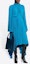 Shop (W) 발렌시아가 레드 카펫 SS22 블루 주름 롱슬리브 미디 드레스. 698665TGO084477