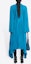 Purchase (W) 발렌시아가 레드 카펫 SS22 블루 주름 롱슬리브 미디 드레스. 698665TGO084477