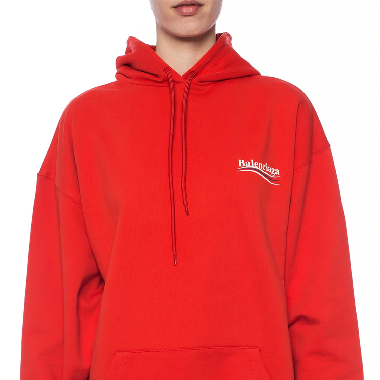 (Women) Balenciaga Red Coca-Cola Wave Hoodie Regular Fit 556103TBV146403 圖 4