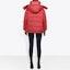 Purchase (Women) Balenciaga Red Hooded Cotton Jacket Loose Fit 555346TYD336400