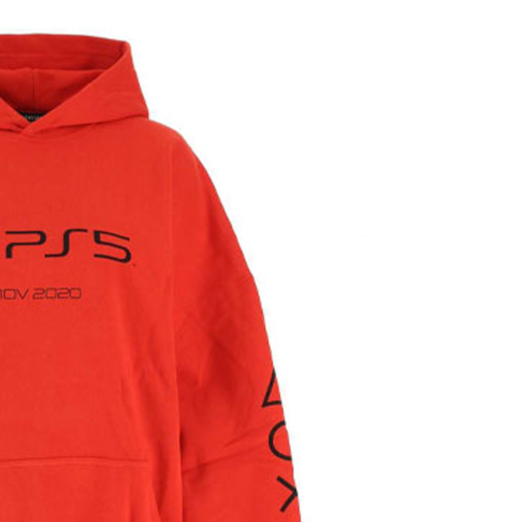 (Women) Balenciaga Red Hoodie with Solid Color and Letter Print Design. 651799TKVF46552 圖 5