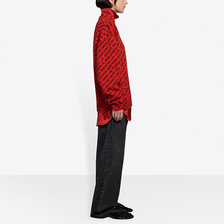 (Women) Balenciaga Red Jacquard Knit Turtleneck Sweater SS21 648321T15966167 圖 5