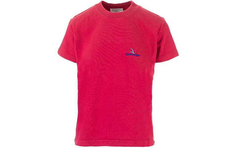 (Women) Balenciaga Red Letter Embroidered Short Sleeve T-Shirt 612964TKV686627 圖 3