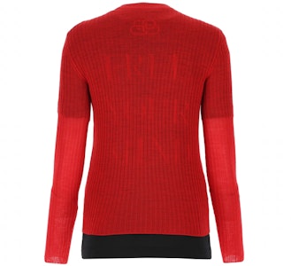 (W) Balenciaga 紅色 logo 羊毛長袖羅紋針織毛衣 641359T15791076 Lookbook (W) Balenciaga 紅色 logo 羊毛長袖羅紋針織毛衣 641359T15791076