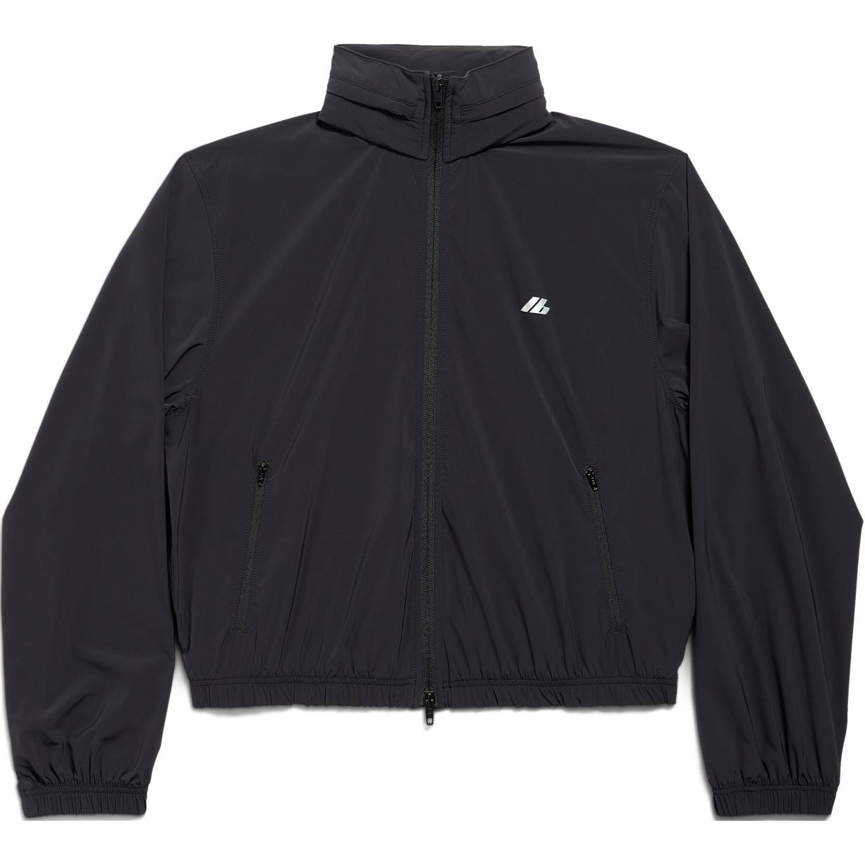 (Women) Balenciaga Reflective Logo High-Neck Detachable Hood Zip Jacket Women Black 794787TQO351000 圖 2