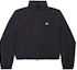 Order (W) Balenciaga Jaket Wanita Hitam Reflective Logo High-Neck dengan Hood Lepas Pasang 794787TQO351000