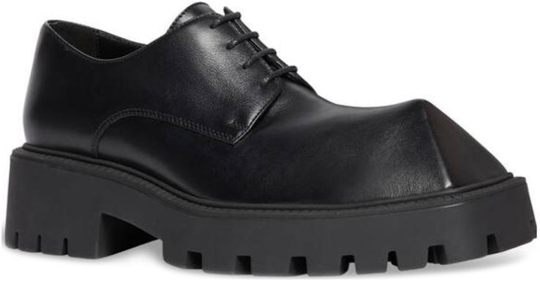 (W) Balenciaga Rhino Derby Sepatu 'Kulit Anak Sapi Hitam Polos' 712391WBB501000 Order (W) Balenciaga Rhino Derby Sepatu 'Kulit Anak Sapi Hitam Polos' 712391WBB501000