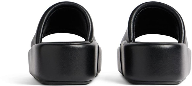 巴黎世家皮革圓頭厚底套腳一字拖鞋 女款 黑色 Purchase 巴黎世家皮革圓頭厚底套腳一字拖鞋 女款 黑色