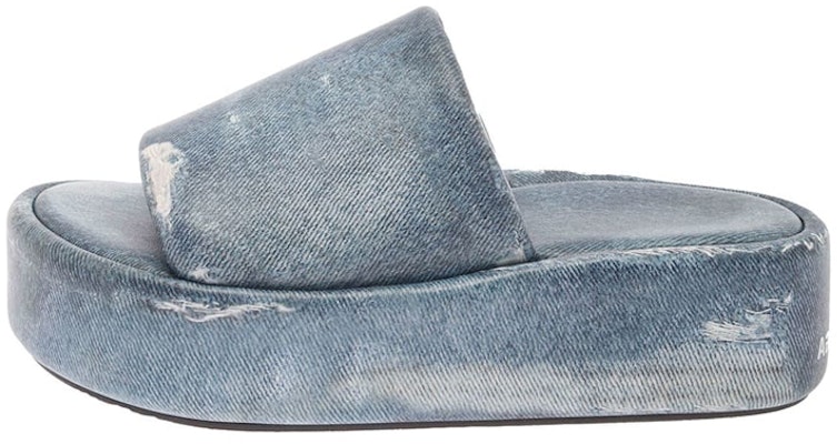 (Women) Balenciaga Rise Platform Slide 'Blue Denim' 656960WBMA14000 Buy (Women) Balenciaga Rise Platform Slide 'Blue Denim' 656960WBMA14000