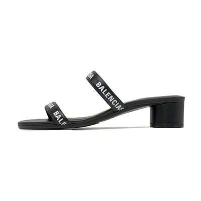 (W) Balenciaga Round 40mm Sandals 'Black'