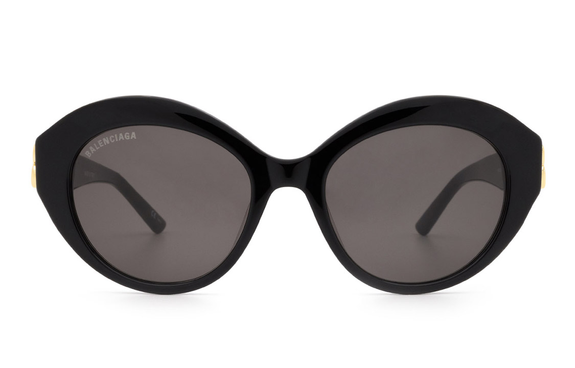 (Women) Balenciaga Round Frame Fashion Sunglasses Black BB0133S001