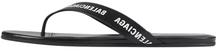 women-balenciaga-round-printing-calfskin-sandals-black-613845-wbae-11090