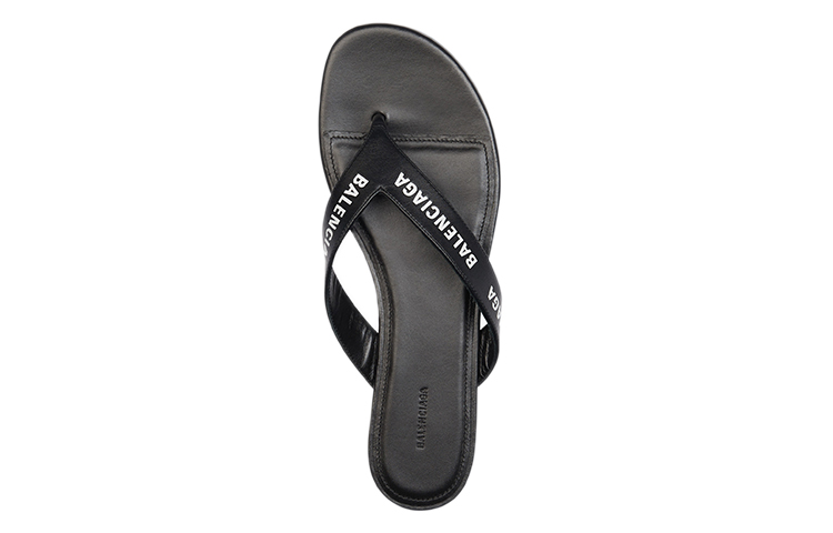 Shop (W) Sandali in Pelle di Vitello Balenciaga Round Printing Neri 613845WBAE11090