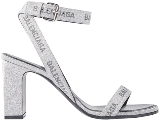 (Women) Balenciaga Round Sequin Ankle-Strap High Heels 'Silver' 616271W2AH08010 Order (Women) Balenciaga Round Sequin Ankle-Strap High Heels 'Silver' 616271W2AH08010