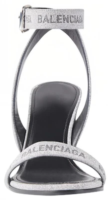 (W) Balenciaga Ronde Pailletten Enkelband Hoge Hakken ''Zilver'' 616271W2AH08010 Lookbook (W) Balenciaga Ronde Pailletten Enkelband Hoge Hakken ''Zilver'' 616271W2AH08010