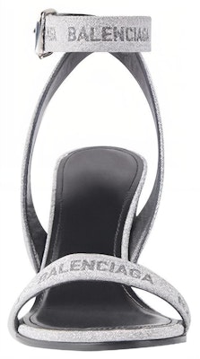 (Women) Balenciaga Round Sequin Ankle-Strap High Heels 'Silver' 616271W2AH08010 Lookbook (Women) Balenciaga Round Sequin Ankle-Strap High Heels 'Silver' 616271W2AH08010