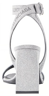 (Women) Balenciaga Round Sequin Ankle-Strap High Heels 'Silver' 616271W2AH08010 Shop (Women) Balenciaga Round Sequin Ankle-Strap High Heels 'Silver' 616271W2AH08010