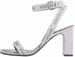 (Women) Balenciaga Round Sequin Ankle-Strap High Heels 'Silver' 616271W2AH08010 (Women) Balenciaga Round Sequin Ankle-Strap High Heels 'Silver' 616271W2AH08010