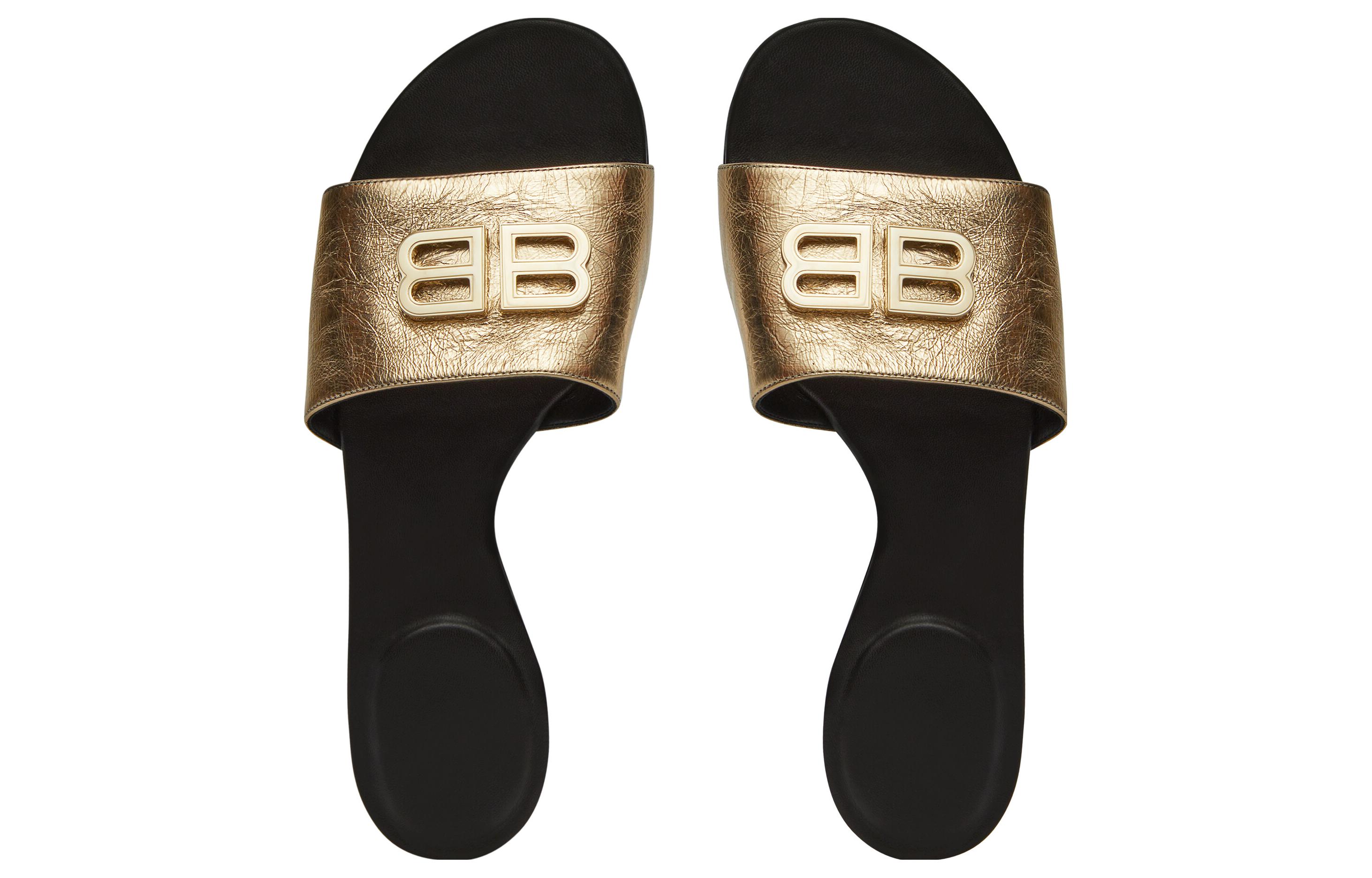 (W) Balenciaga Round Toe Slip-On 'Gold' 圖 5