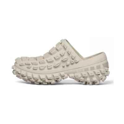 (W) Balenciaga Rubber Open-Toe Flat Gray 'Fashion Slide'