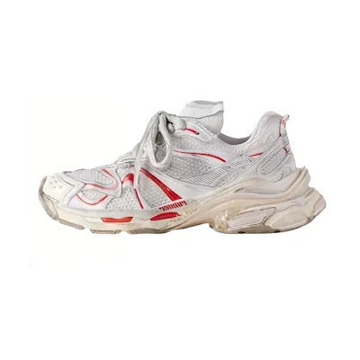 (W) Balenciaga RNNR 2.0 Sneakers White Beige Red