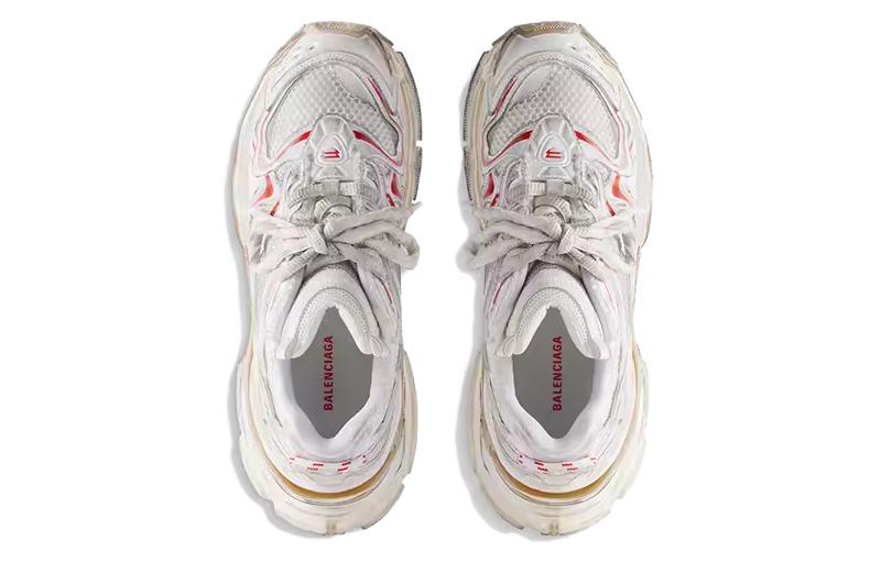 Lookbook (W) Balenciaga Runner 2.0 Zapatillas Blanco Beige Rojo 779064W3RXP9260