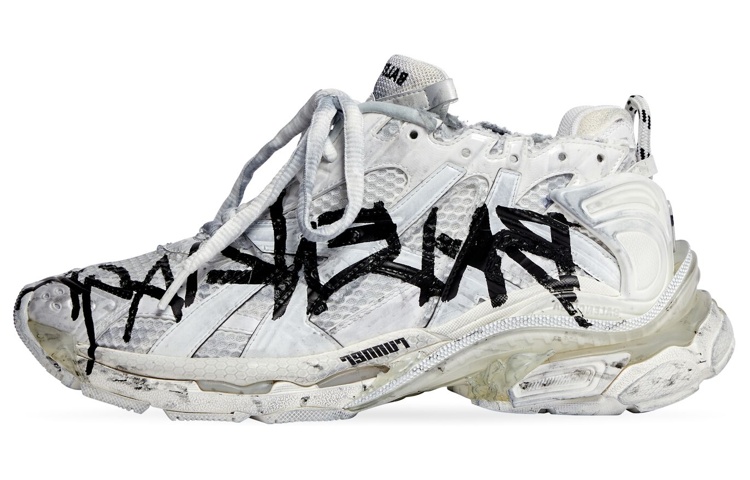 (Women) Balenciaga Runner Graffiti White 677402W3RBQ9010