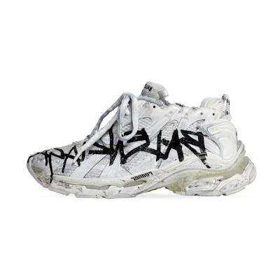 (W) Balenciaga RNNR Graffiti White