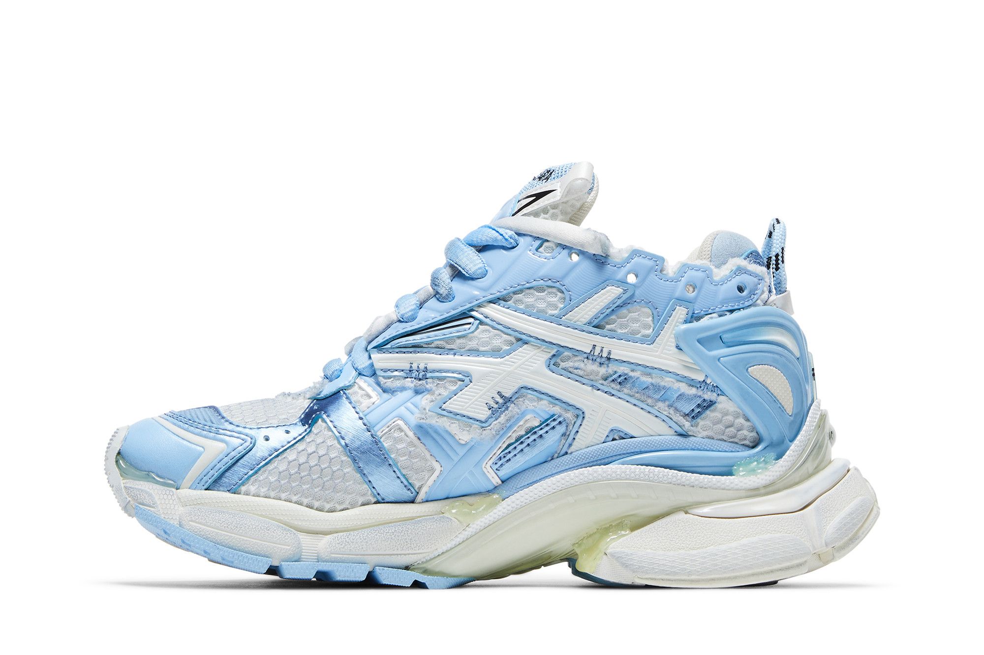 Lookbook Balenciaga巴黎世家 Runner 網布 低筒 運動休閒鞋 女款 白藍 做舊版