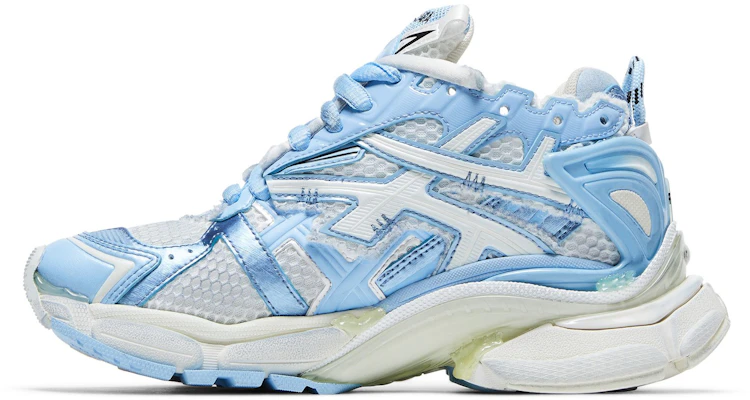 Balenciaga巴黎世家 Runner 網布 低筒 運動休閒鞋 女款 白藍 做舊版 Lookbook Balenciaga巴黎世家 Runner 網布 低筒 運動休閒鞋 女款 白藍 做舊版
