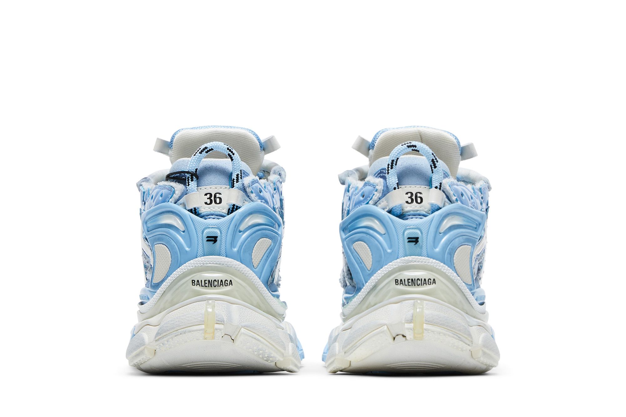 Details for Balenciaga巴黎世家 Runner 網布 低筒 運動休閒鞋 女款 白藍 做舊版