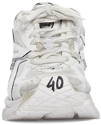 (W) 巴黎世家 复古跑鞋 '白色' 656063-W3RA1-9000 Lookbook (W) 巴黎世家 复古跑鞋 '白色' 656063-W3RA1-9000