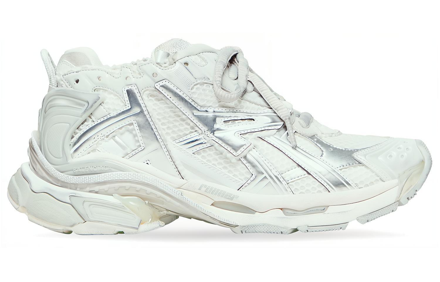 Order （女性用）Balenciaga 跑步運動鞋 '白銀色' 677402-W3RBL-8100