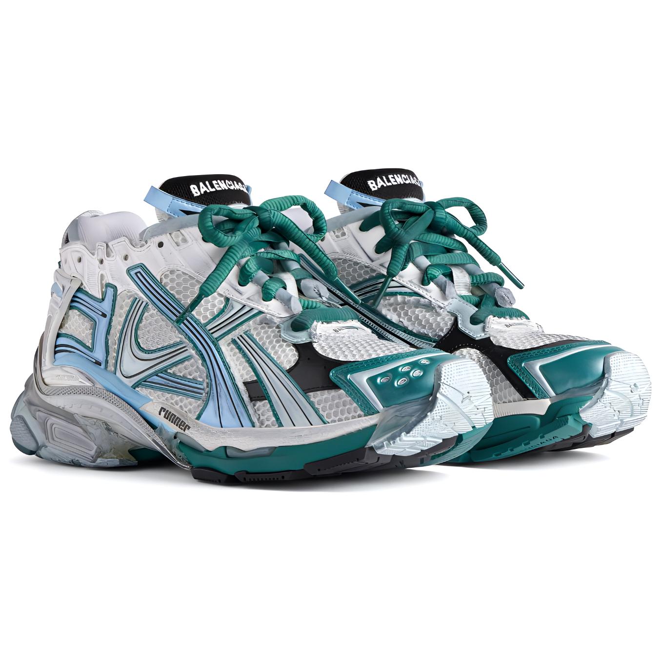 (W) Balenciaga RNNR Sneaker 'Worn-Out - White Green Blue' 圖 3