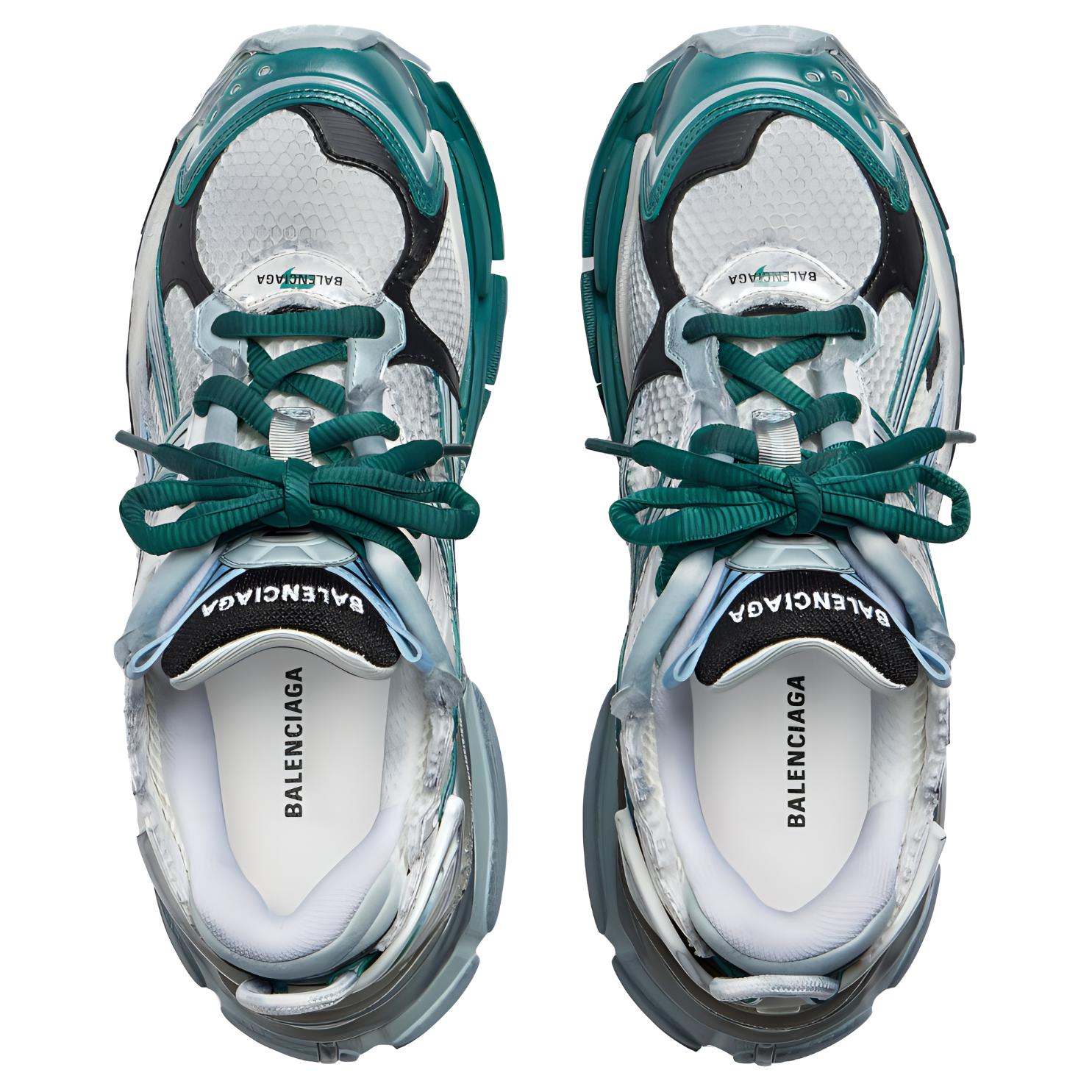 (W) Balenciaga RNNR Sneaker 'Worn-Out - White Green Blue' 圖 4